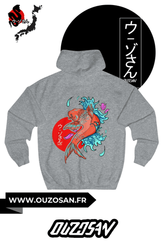 Hoodie Carpe Koï - OUZOSAN
