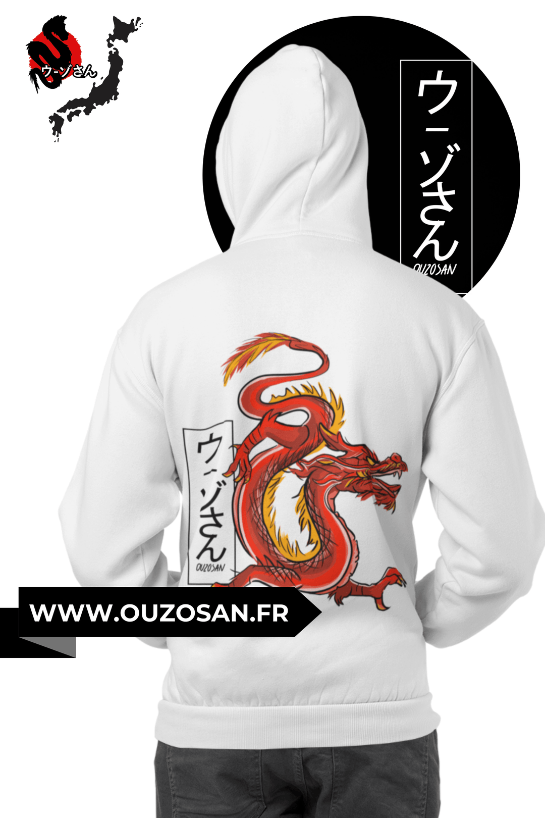 Hoodie Red Dragon - OUZOSAN