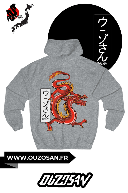 Hoodie Red Dragon - OUZOSAN
