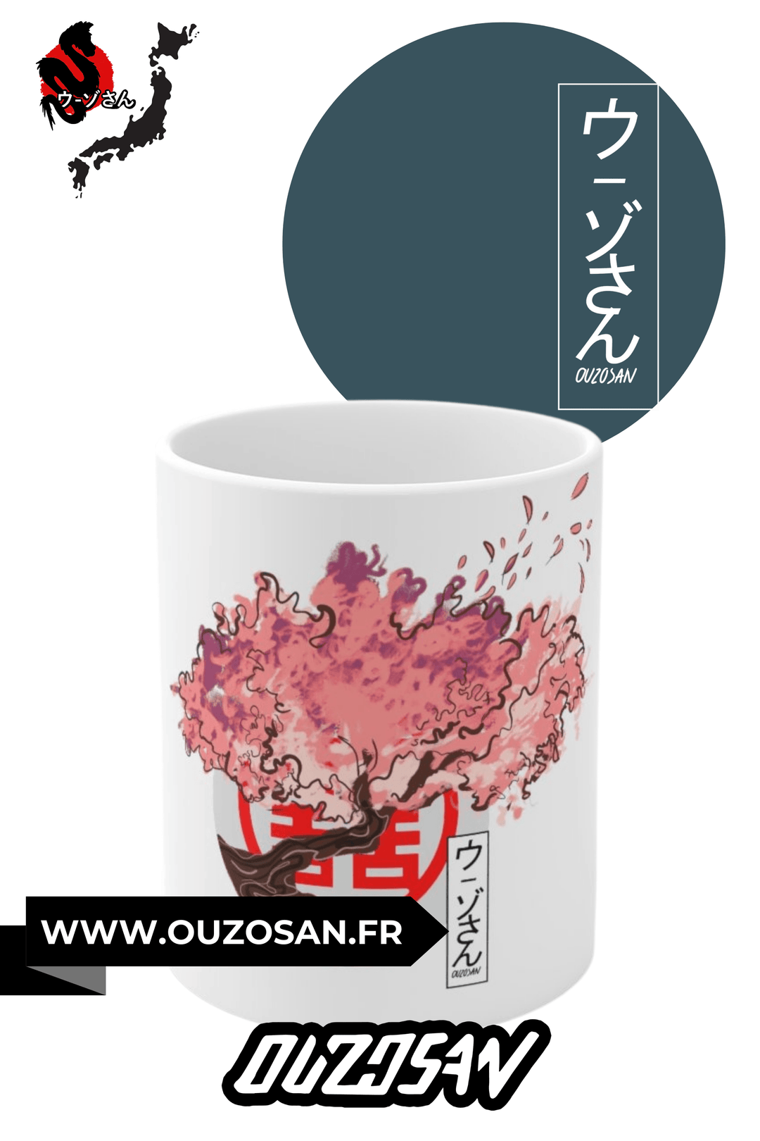 Mug en céramique Cerisier - OUZOSAN