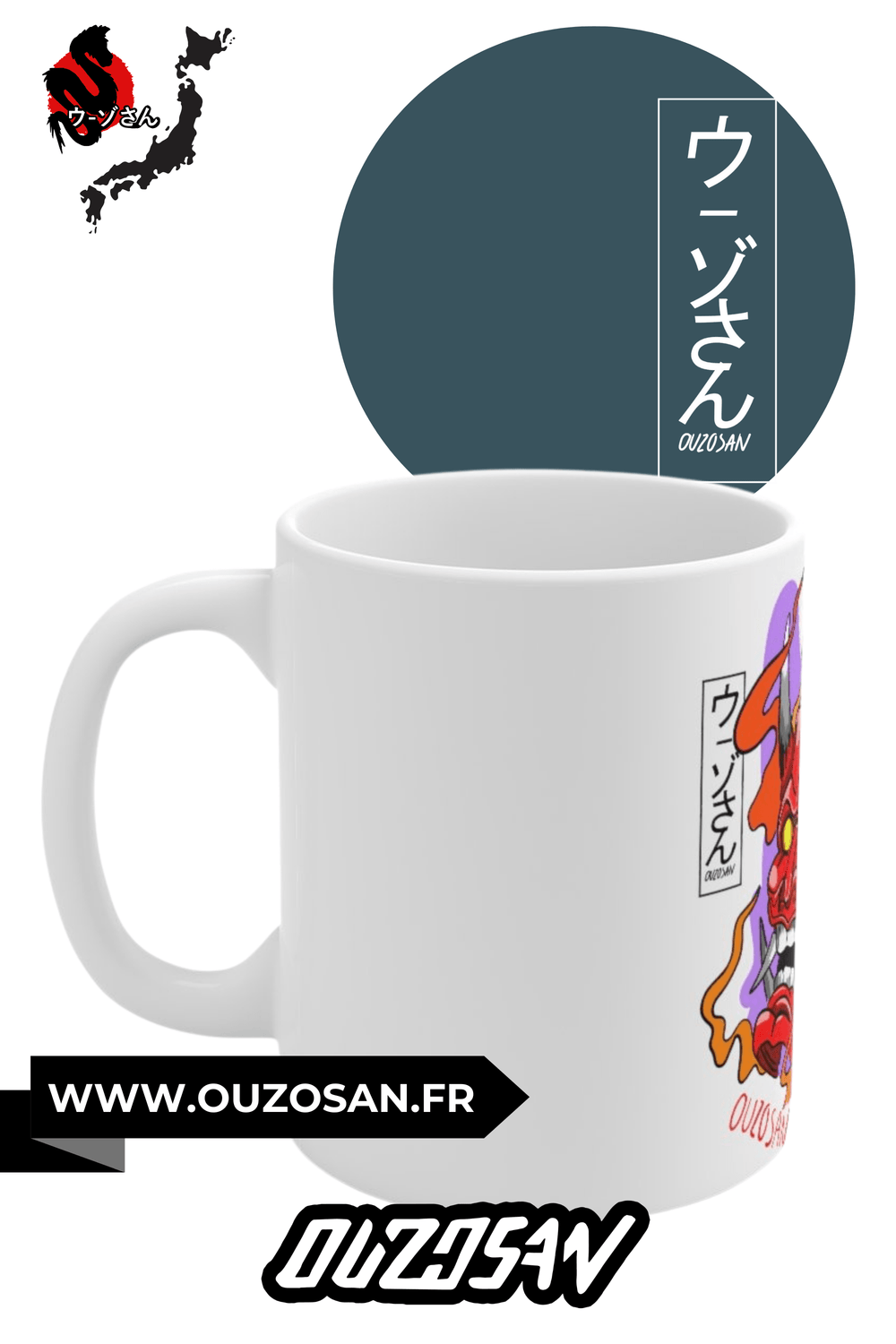 Mug en céramique Démon Oni - OUZOSAN