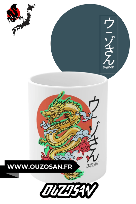 Mug en céramique Gold Dragon - OUZOSAN