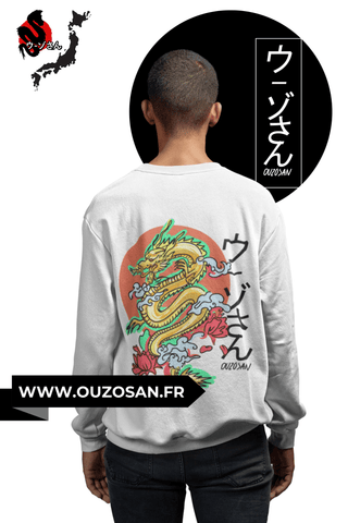 Sweatshirt Gold Dragon - OUZOSAN
