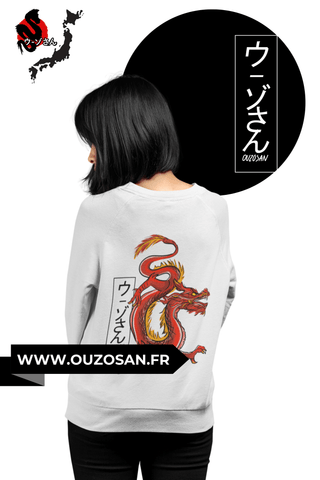 Sweatshirt Red Dragon - OUZOSAN