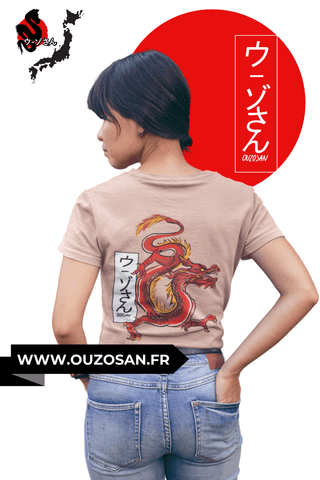 T-Shirt Red Dragon - OUZOSAN