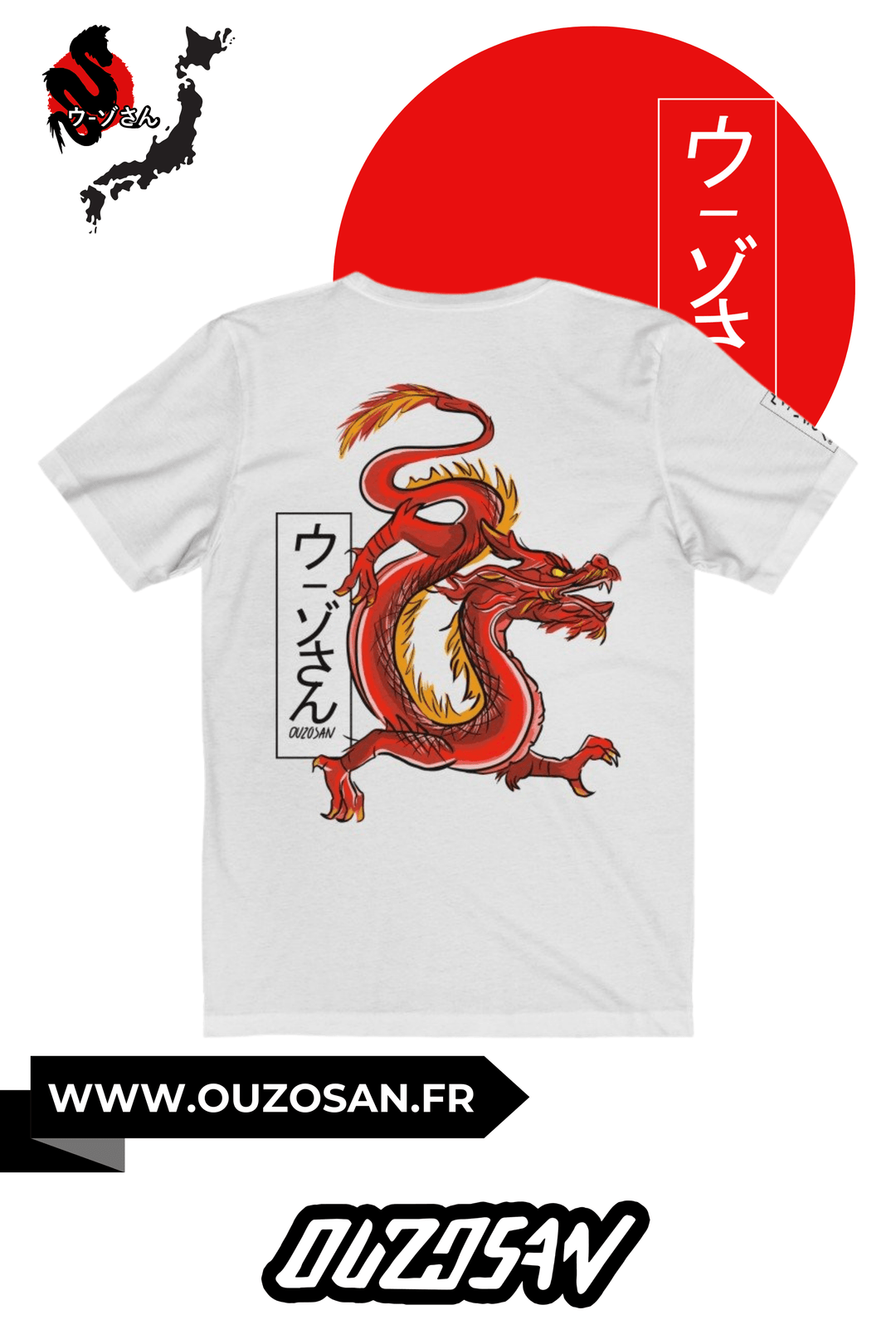 T-Shirt Red Dragon - OUZOSAN