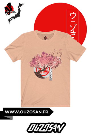 T-Shirt simple Cerisier - OUZOSAN