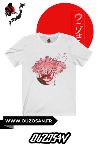 T-Shirt simple Cerisier - OUZOSAN