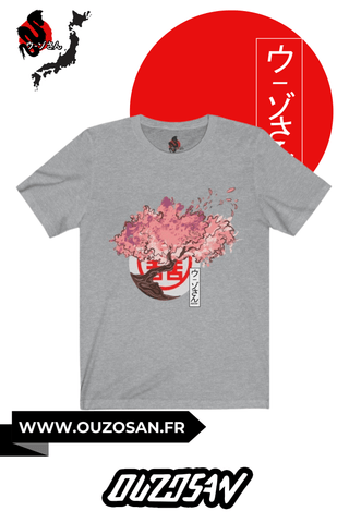 T-Shirt simple Cerisier - OUZOSAN