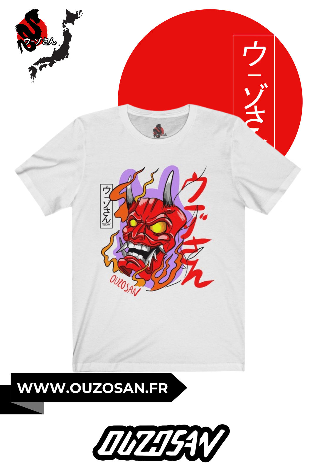 T-Shirt simple Démon Oni - OUZOSAN