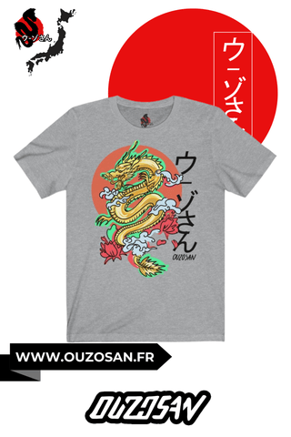 T-Shirt simple Gold Dragon - OUZOSAN