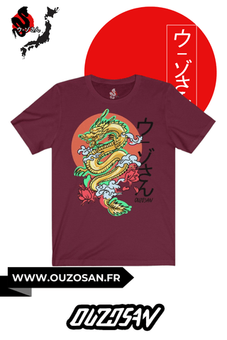T-Shirt simple Gold Dragon - OUZOSAN