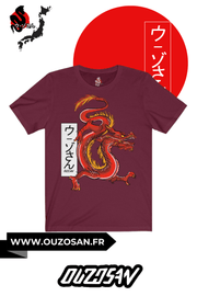 T-Shirt simple Red Dragon - OUZOSAN