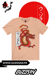 T-Shirt simple Red Dragon - OUZOSAN