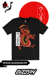 T-Shirt simple Red Dragon - OUZOSAN
